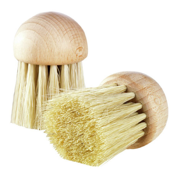 Lot De 2 Brosses à Champignons En Sisal Et Bois - Brosse Vaisselle, Légumes, Nettoyage écologique