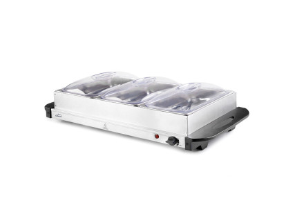 Plaque chauffante inox 300W avec bacs gastronormes