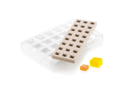 Moule à chocolat carré avec insert Chocado - Silikomart (x24)