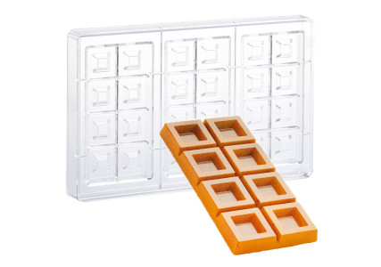 Moule tablette de chocolat forme carré creux Block - Martellato