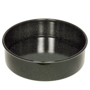 Moule &agrave; manqu&eacute; rond en acier &eacute;maill&eacute; avec fond amovible - Riess