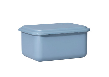 Boite de conservation et lunch box en acier émailé Gris Bleu - Riess