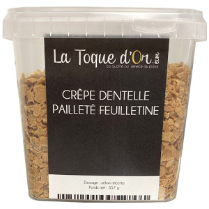 Cr&ecirc;pe dentelle paillet&eacute; feuilletine - Cacao Barry
