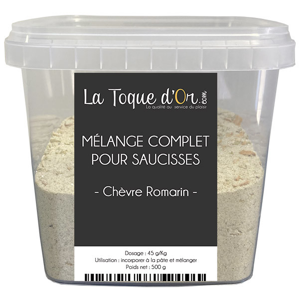 M&eacute;lange complet pour saucisses ch&egrave;vre romarin