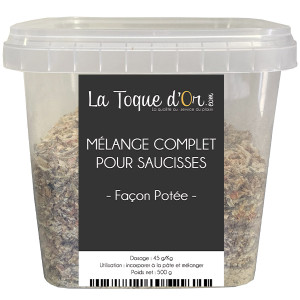 M&eacute;lange complet pour saucisses fa&ccedil;on pot&eacute;e