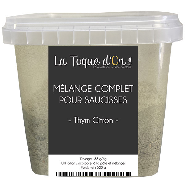 M&eacute;lange complet pour saucisses thym citron