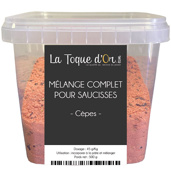 M&eacute;lange complet pour saucisses aux c&egrave;pes