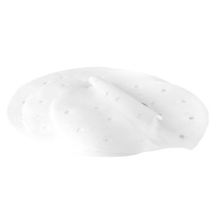 Feuille papier de cuisson ronde perfor&eacute;e pour panier vapeur (x75)