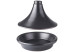 Plat à tajine en terre cuite émaillée noire