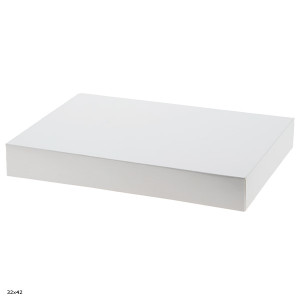 Boite p&acirc;tissi&egrave;re lunch box blanche pour plateau traiteur - H 6 cm