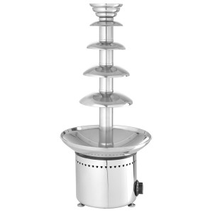 Fontaine &agrave; chocolat professionnelle tout inox 5 niveaux - Hendi