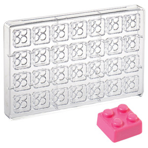 Moule &agrave; chocolat copolyester Lego brique de 2 - Martellato