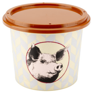 Pot &agrave; rillettes avec couvercle d&eacute;cor porc (x50)