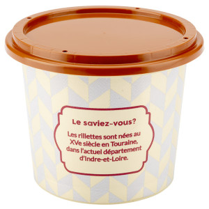 Pot &agrave; rillettes avec couvercle d&eacute;cor porc (x50)