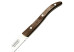 Couteau à steak manche bois marron lame microdentée French - Tramontina