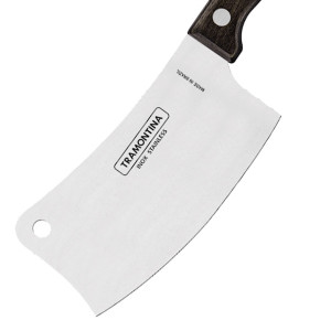 Couteau &agrave; steak mini couperet manche bois marron - Tramontina