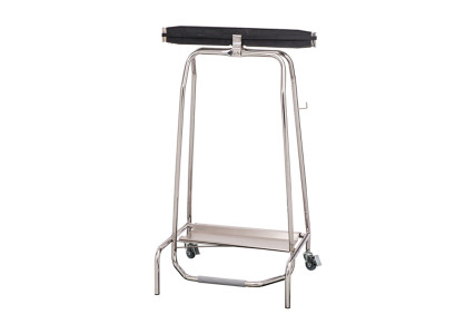 Support sac poubelle portefeuille inox 110L