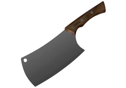 Couperet manche bois lame noire Black Churrasco - Tramontina