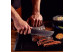 Couteau à viande droit manche bois lame noire Black Churrasco - Tramontina