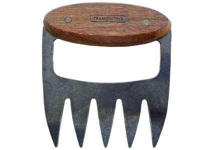 Griffe ours manche bois dents noires Black Churrasco - Tramontina