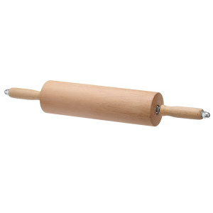 Rouleau &agrave; p&acirc;te lourd en bois avec poign&eacute;es