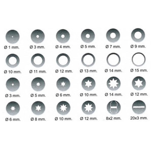 Coffret de 24 douilles &agrave; d&eacute;corer acrylique