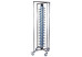 Chariot roulant porte assiettes garnies en inox - 84 assiettes