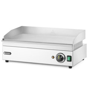 Plancha grill &eacute;lectrique acier tremp&eacute; lisse 2400W Kitchen Line - Hendi