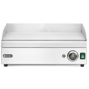 Plancha grill &eacute;lectrique acier tremp&eacute; lisse 2400W Kitchen Line - Hendi