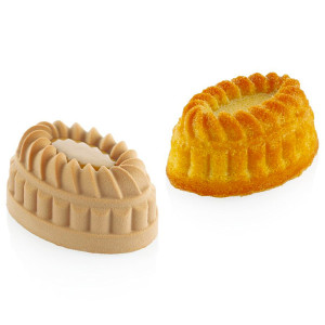 Moule silicone 6 ovales Pleincoeur 124x84 mm - Silikomart
