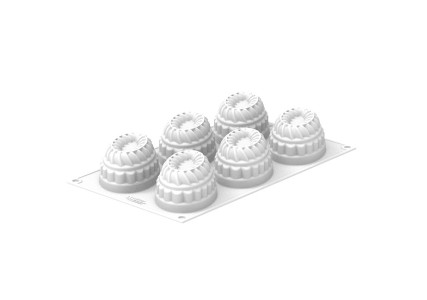 Moule silicone 6 ovales Pleincoeur 124x84 mm - Silikomart