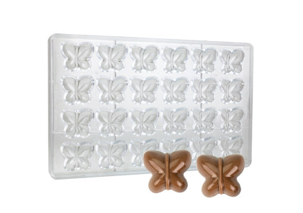 Moule à chocolat copolyester 24 demi papillons - Martellato