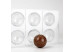 Moule à chocolat copolyester 6 demi ballons de foot - Martellato