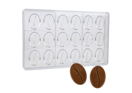 Moule à chocolat copolyester 18 disques grain de café - Martellato