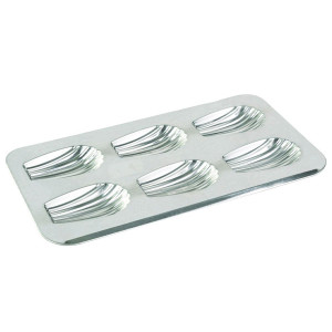 Moule 6 madeleines XXL en fer blanc - Gobel