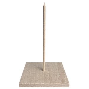 Support mini pique &agrave; gyros kebab en bois (90x90 mm)