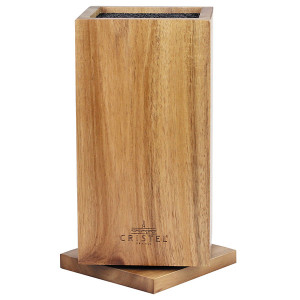 Bloc &agrave; couteaux vide rotatif en bois d'acacia - Cristel