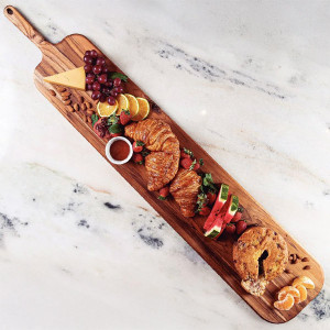 Longue planche de service en bois de teck Provence - Tramontina