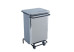Poubelle conteneur mobile à pédale en inox brossé 70 L