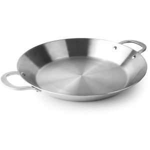 Plat &agrave; paella inox induction Trichef - Lacor