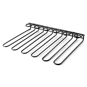 Rack &agrave; verres acier noir 5 rang&eacute;es 