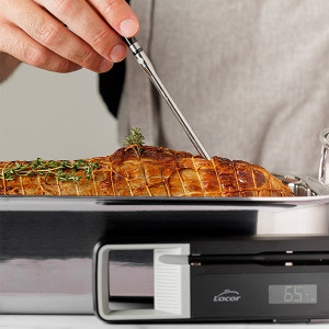 Thermom&egrave;tre bluetooth avec sonde sans fil en acier inoxydable - Lacor