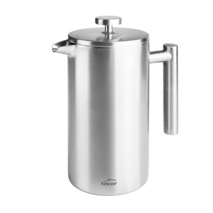 Cafeti&egrave;re piston en inox &agrave; double paroi - Lacor