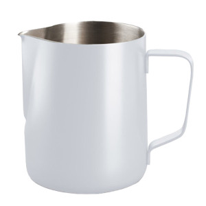 Pot &agrave; lait et cr&egrave;me en inox couleur blanc