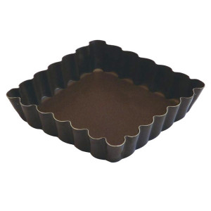 Moule &agrave; tartelette carr&eacute; acier anti-adh&eacute;sif