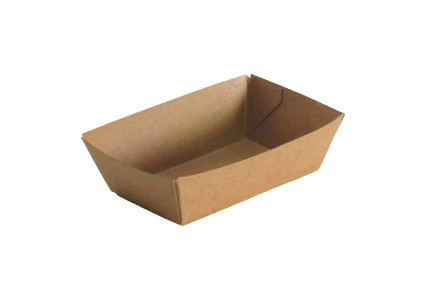 Barquette rectangulaire carton kraft brun (x250)