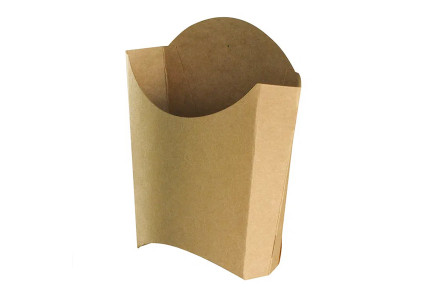 Cornet à frites façon pochette carton kraft brun (x100)