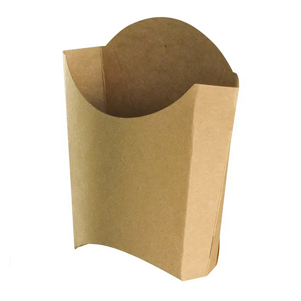 Cornet &agrave; frites fa&ccedil;on pochette carton kraft brun (x100)