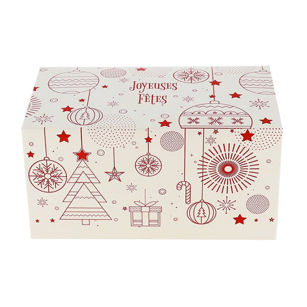 Bo&icirc;te &agrave; b&ucirc;che d&eacute;cor Rouge en F&ecirc;tes (x25) 