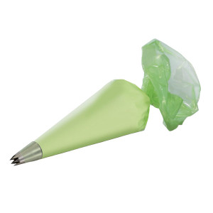 Poche &agrave; douille jetable antid&eacute;rapante verte (x100)